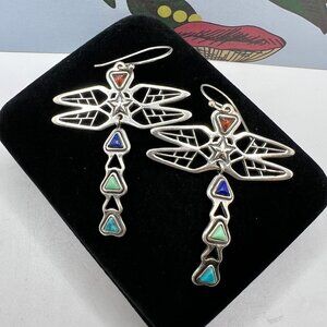 Cody Sanderson for Relios 925 Gemstone Dragonfly Earrings